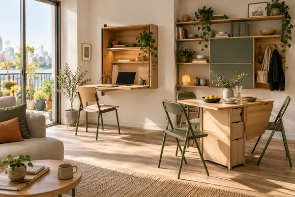 AI-generated realistic home & living scene for Fold House