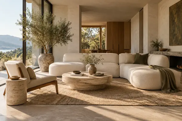 AI-generated realistic home & living scene for Forma Habitat