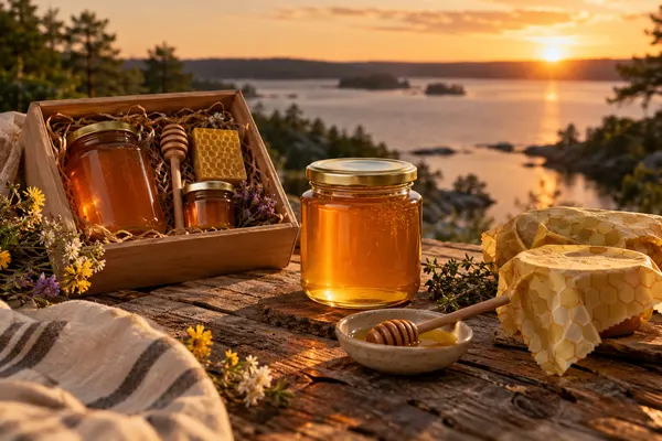 AI-generated realistic food & drink scene for Honey Harbour
