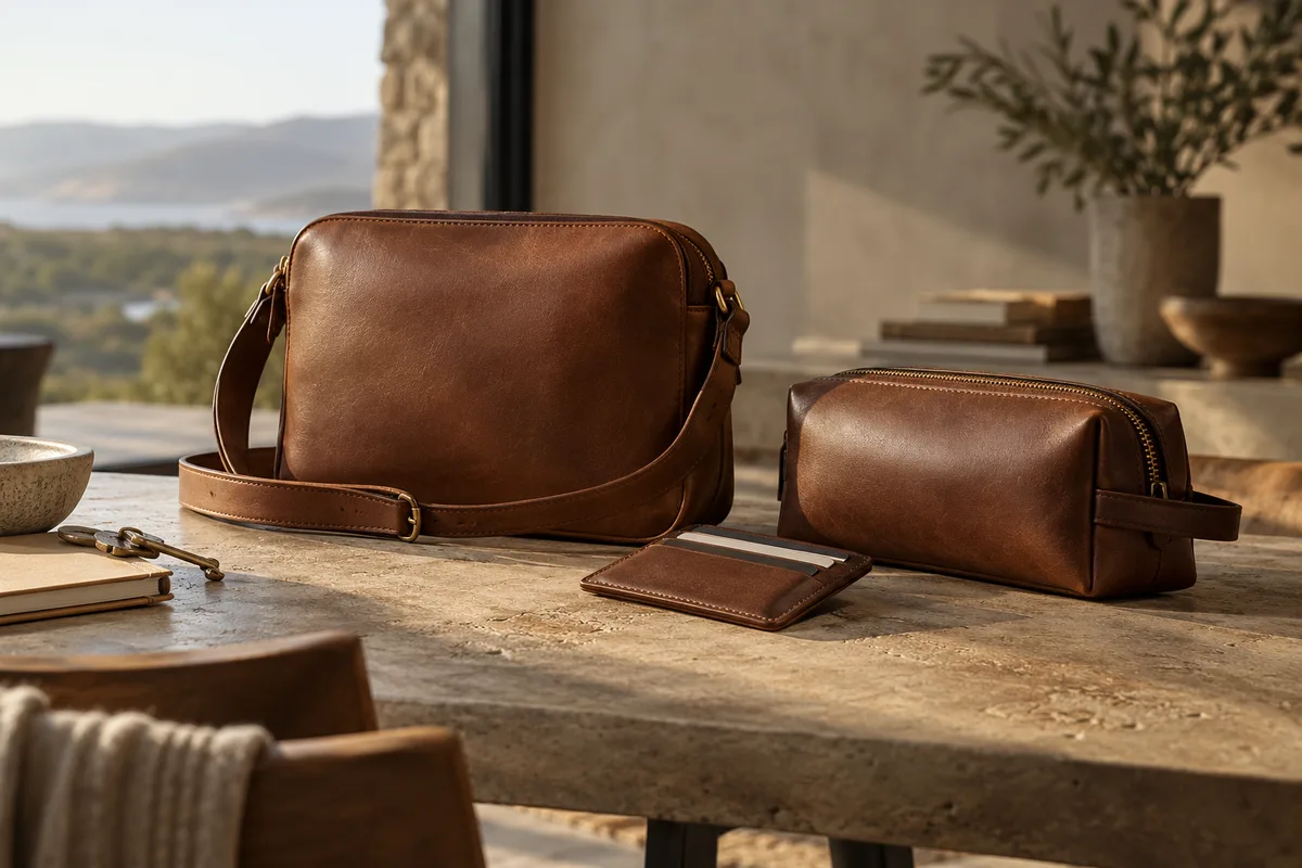 AI-generated realistic fashion collection for Marrow Leather