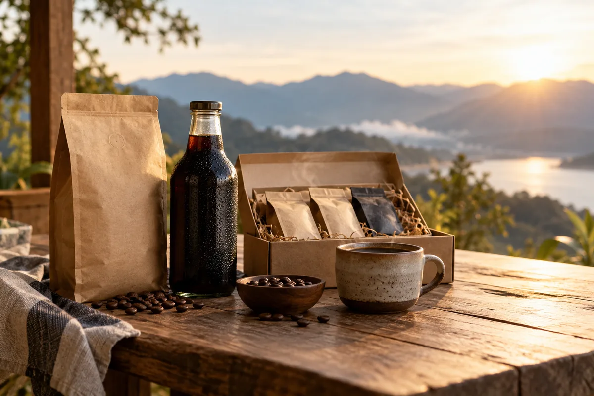 AI-generated realistic food & drink collection for Morrow Coffee