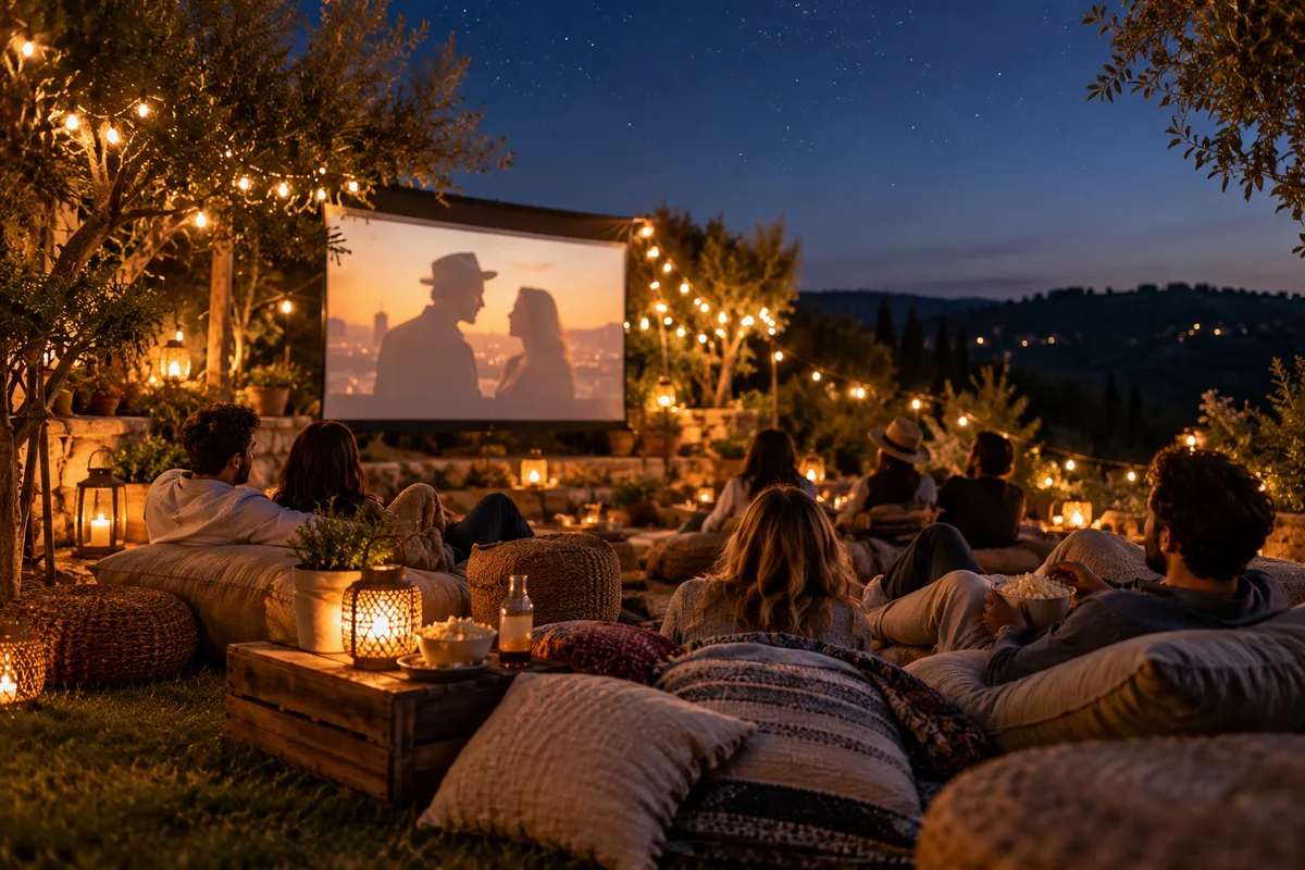 AI-generated realistic events & experiences collection for Open Air Cinema