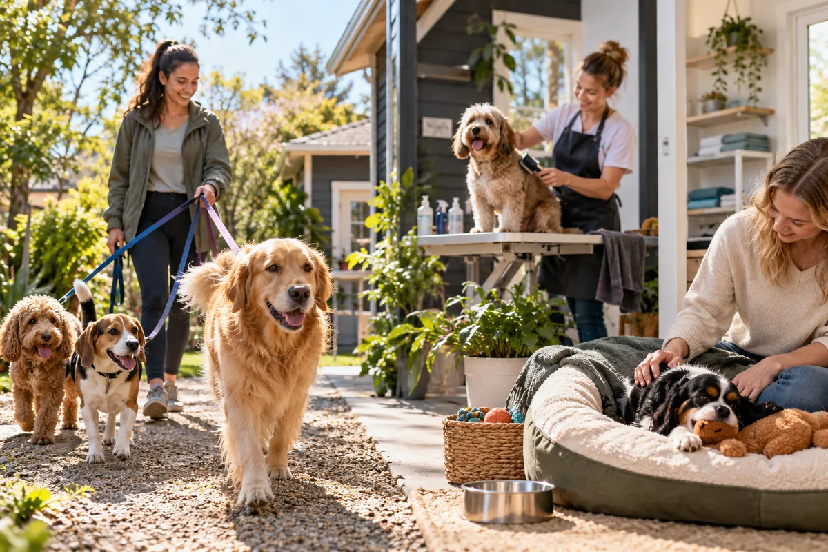 AI-generated realistic local services collection for Paw Parade