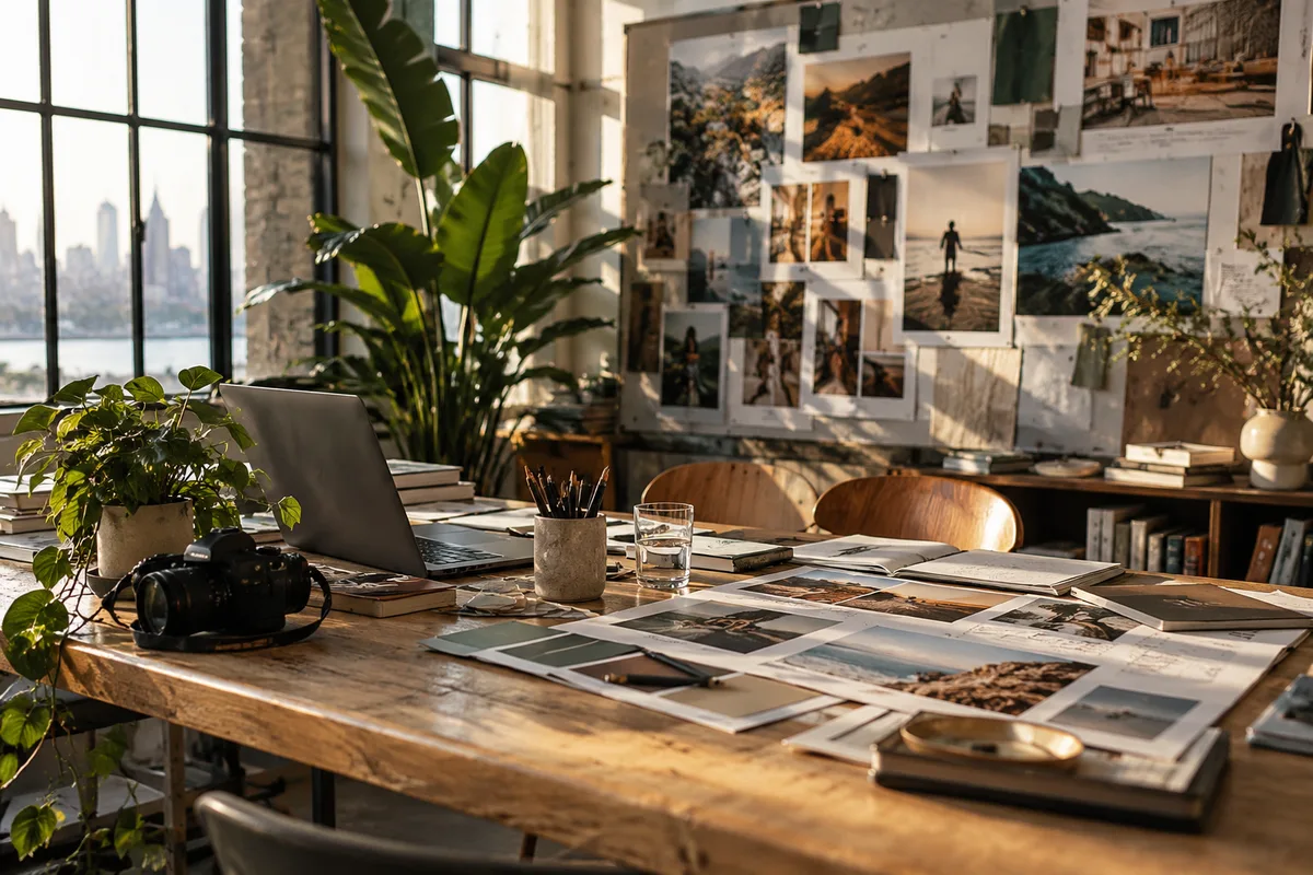 AI-generated realistic creative services collection for Studio Elsewhere