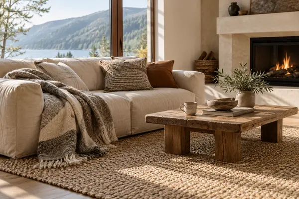 AI-generated realistic home & living scene for Woven North